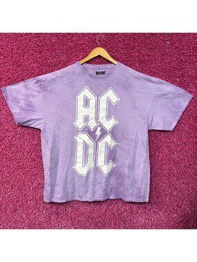 AC/DC Logo Graphic Design Tie-Dye T-Shirt 3XL